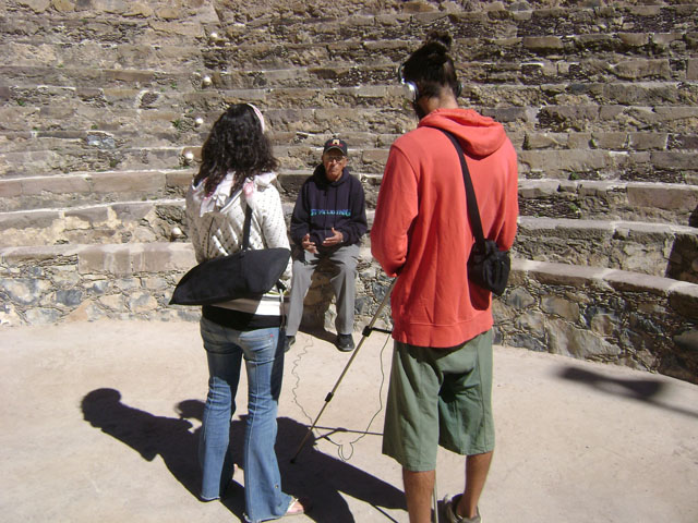 Entrevistando a Don Jorge en el Palenque